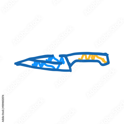 utility knife doodle icon sketch vector. utility knife sign. isolated symbol illustration