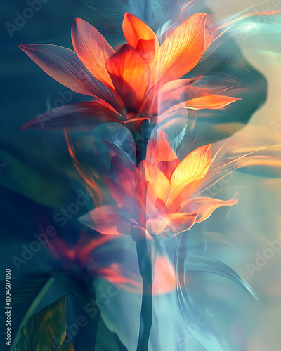 abstract background with flowers