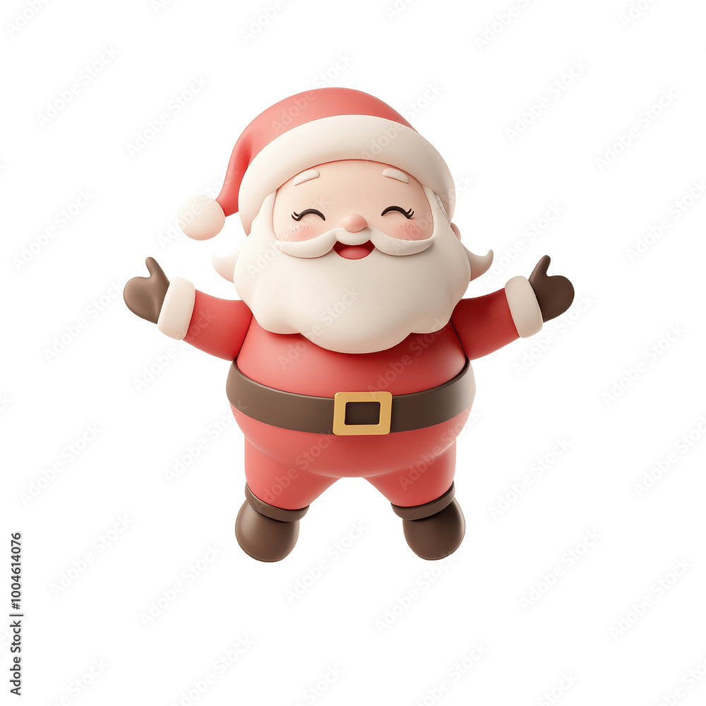 Cheerful cartoon Santa Claus character spreading joy and holiday spirit with open arms, perfect for festive themes. Cheerful cartoon Santa Claus character spreading joy and holiday spirit with open arms, perfect for festive themes.