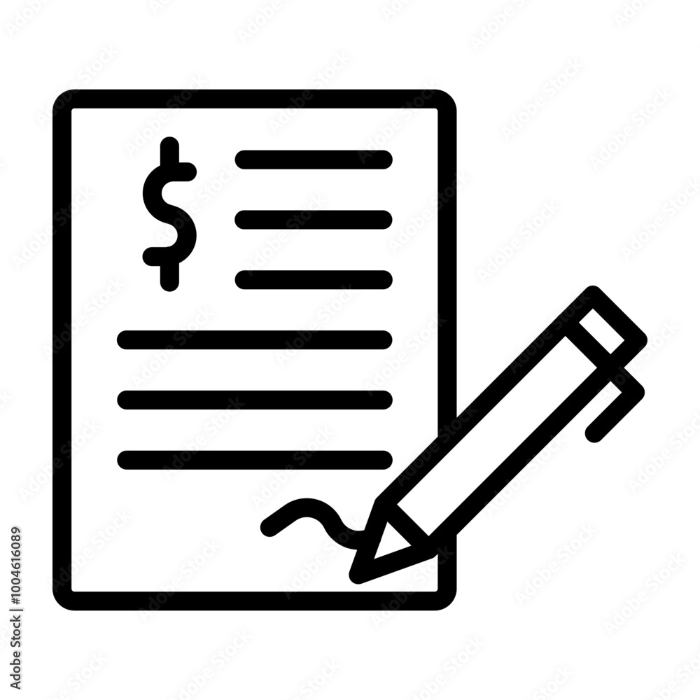 Agreement Vector Line Icon Design Agreement Vector Line Icon Design
