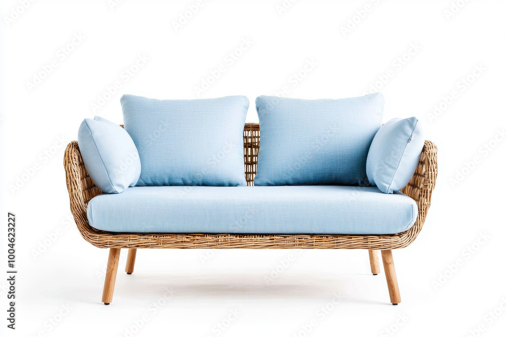 Stylish blue sofa with soft cushions, perfect for modern living spaces, adding comfort and elegance to any room. Stylish blue sofa with soft cushions, perfect for modern living spaces, adding comfort and elegance to any room.