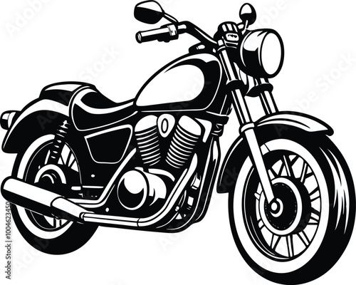 motorcycle on white background