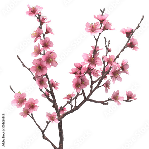 Blooming Pink Cherry Blossom Branch