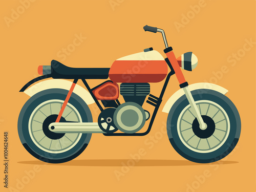 retro scooter illustration