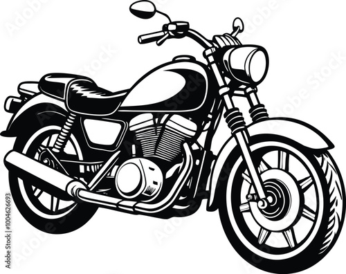 motorcycle on a white background