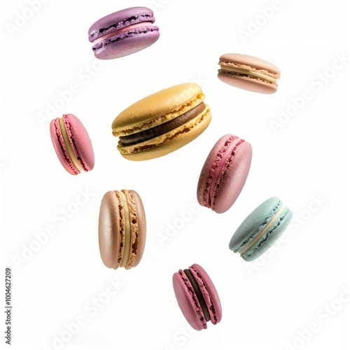 Wallpaper Mural Colorful floating French macarons Torontodigital.ca