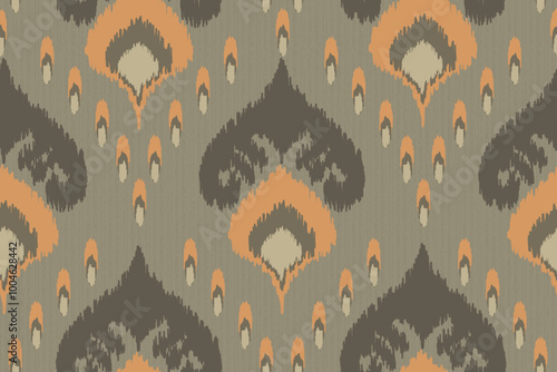 Ethnic wallpaper, seamless fabric pattern, abstract ikat, carpet, fabric, batik	