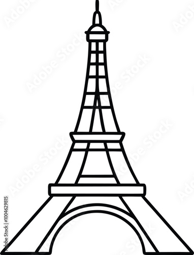 eiffel tower city illustration