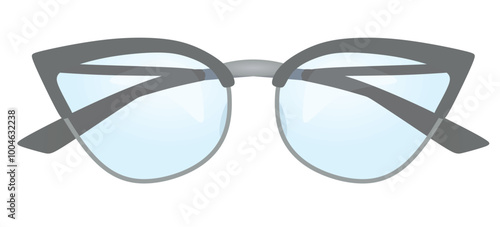 Cat eye glasses. vector illustration