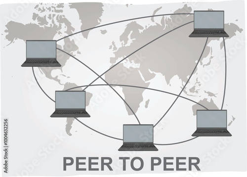 Peer to peer illustration. vector