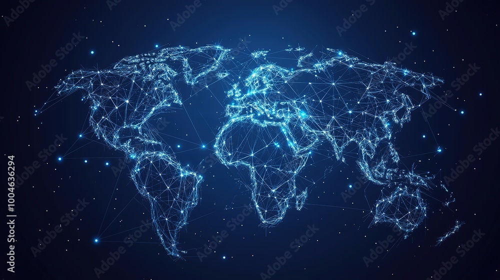 World geometric and earth for connection ,community and society Map networking and communication, planet model with decoration, abstract design or geometric link of business and global economy World geometric and earth for connection ,community and society Map networking and communication, planet model with decoration, abstract design or geometric link of business and global economy