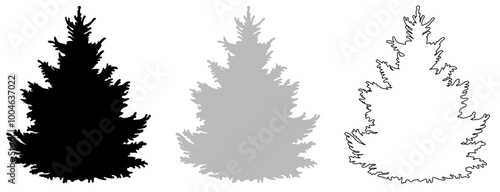 Obraz na płótnie SILHOUETTE DE PETIT SAPIN w salonie
