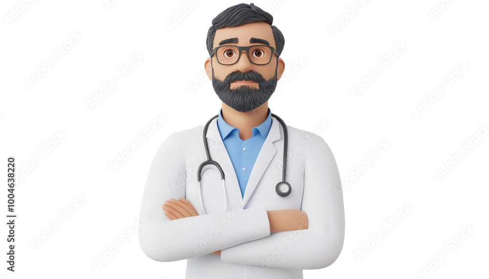 Pathologist , 3D illustration on transparent background Pathologist , 3D illustration on transparent background