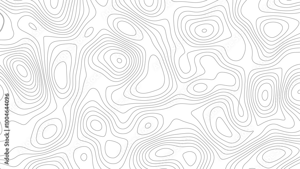 Fototapeta premium Vector tree rings seamless background, subtle pattern. topographic map background concept