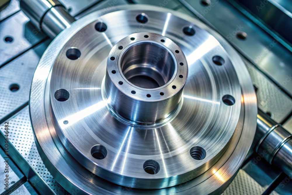 Precision workpiece from toprz standard scale produced in a machining workshop. Generative AI Precision workpiece from toprz standard scale produced in a machining workshop. Generative AI