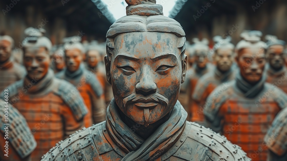 Obraz premium Surreal composition of the Terracotta Army coming to life