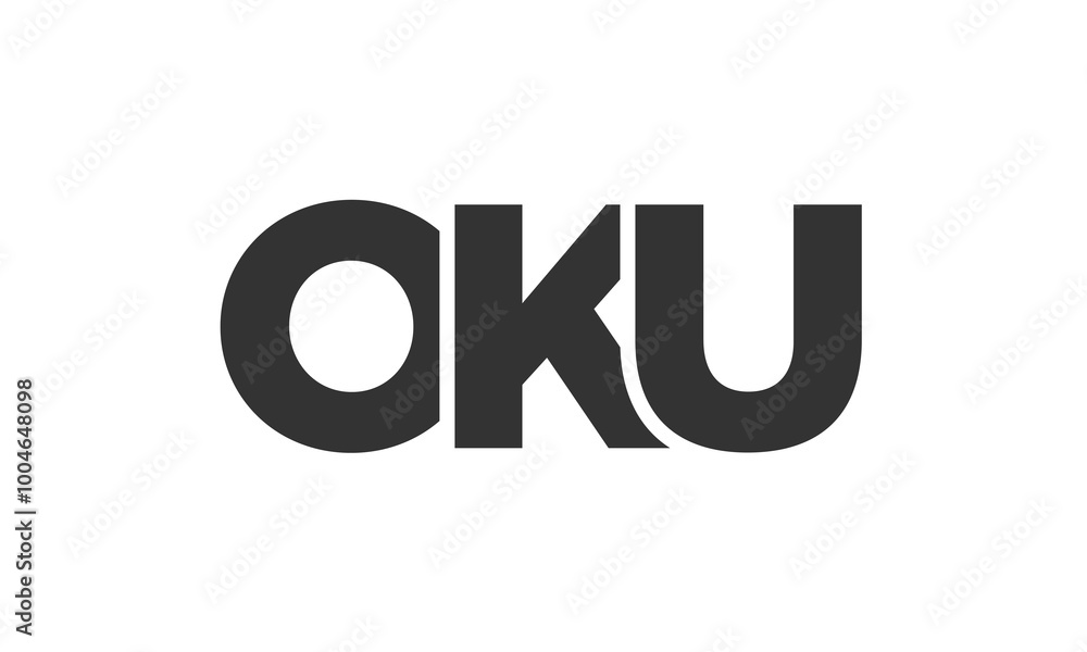 OKU logo design template with strong and modern bold text. Initial based vector logotype featuring simple and minimal typography. Trendy company identity. OKU logo design template with strong and modern bold text. Initial based vector logotype featuring simple and minimal typography. Trendy company identity.