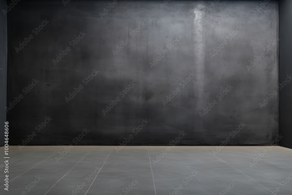 Minimal modern black wall architecture blackboard building.
