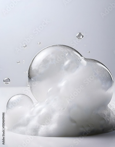 Shampoo foam with large, soft bubbles