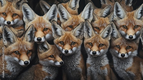 Kaleidoscope of Foxes: A Vivid Gathering