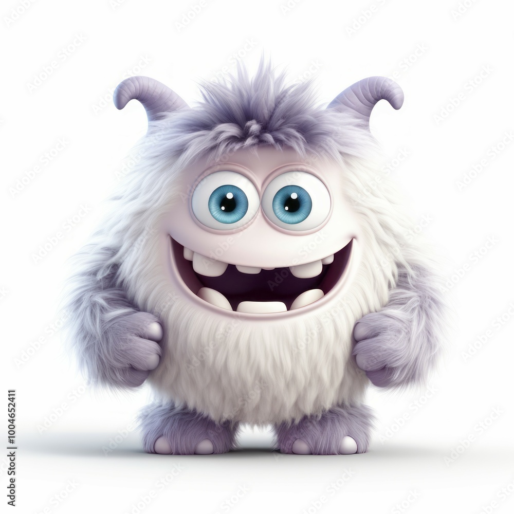 Cute monster and demon on white background Created with Generative AI technology. Cute monster and demon on white background Created with Generative AI technology.