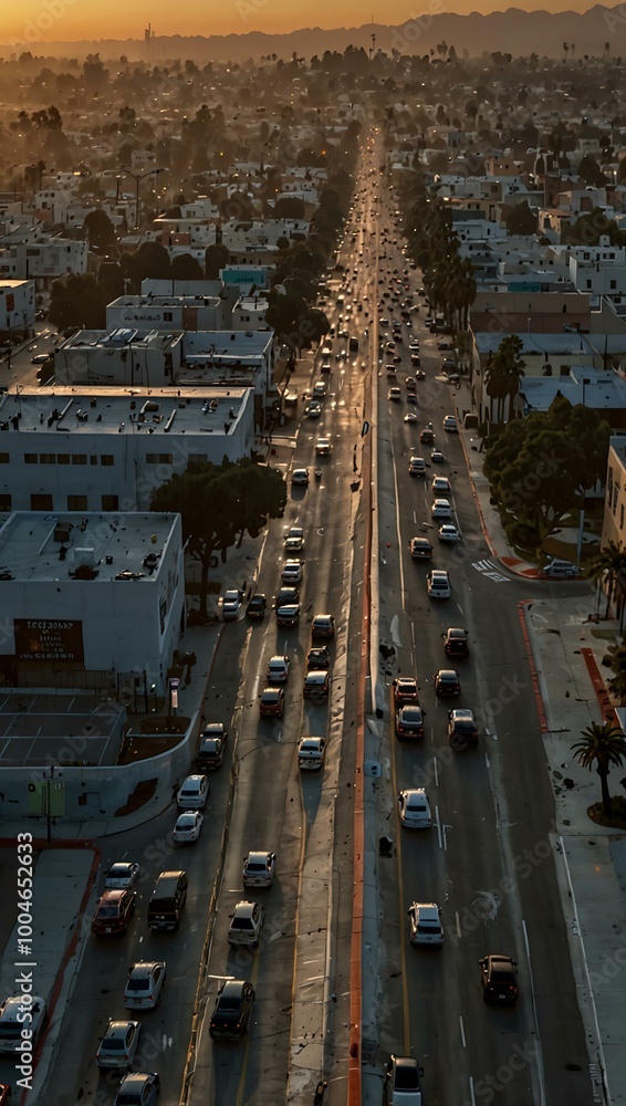 Driving view on Crenshaw Blvd Northbound, Los Angeles. Driving view on Crenshaw Blvd Northbound, Los Angeles.