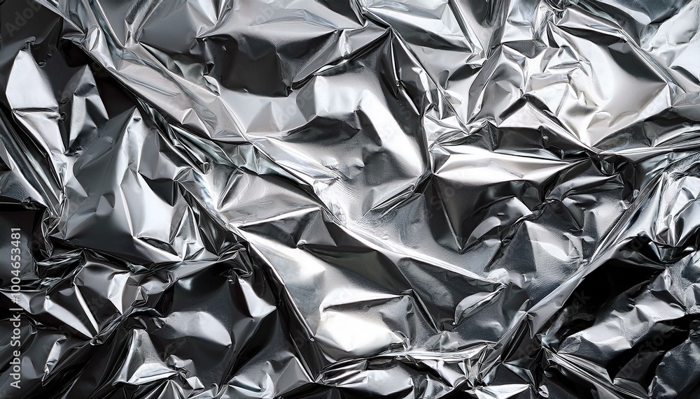 Shiny, crinkled foil texture Shiny, crinkled foil texture