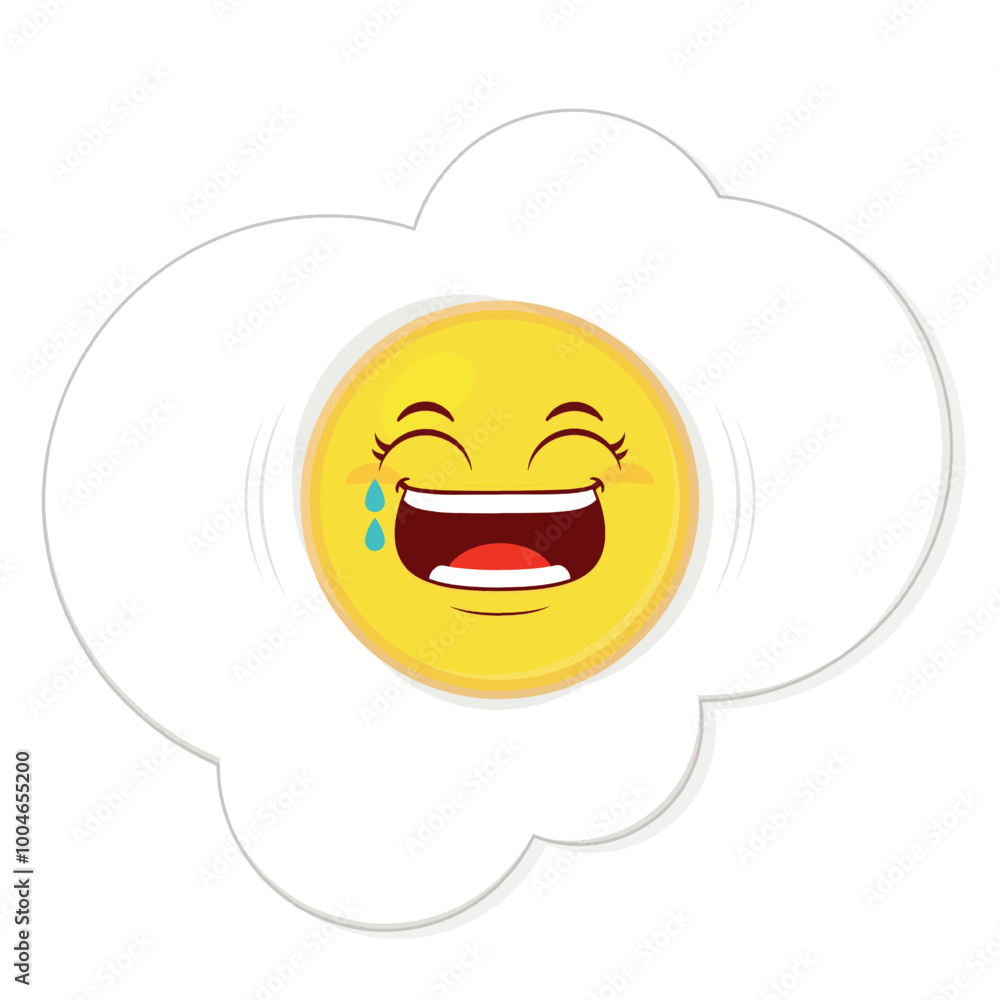 fried egg laughing face cartoon cute fried egg laughing face cartoon cute
