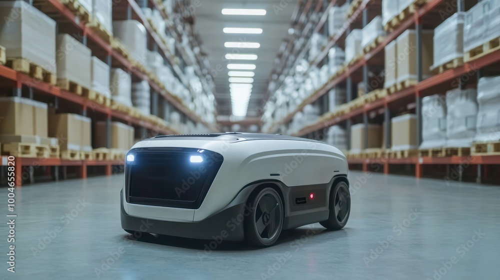 Fototapeta premium Technological marvels: future warehouse robotics