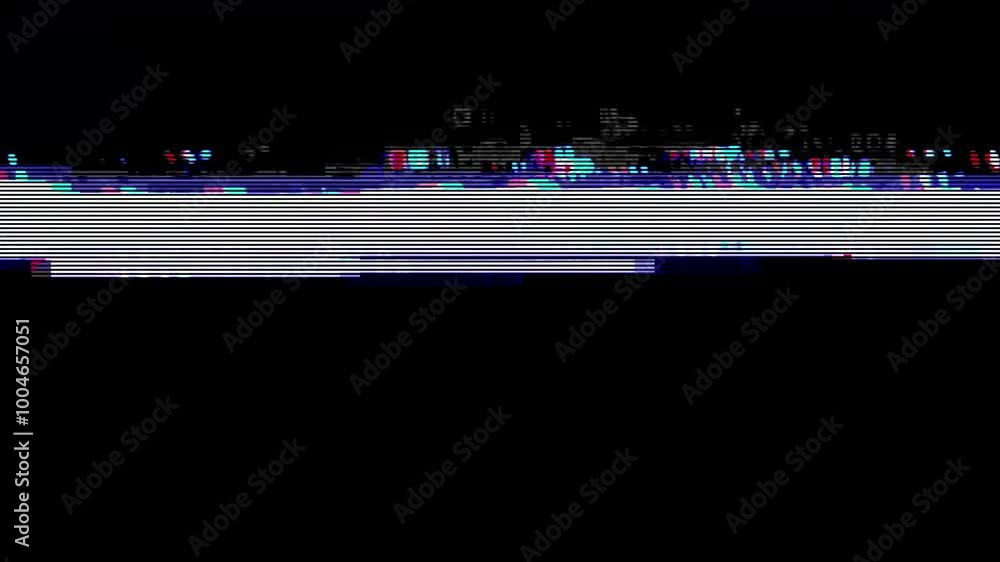 Analog Static Noise texture overlay. TV switch off. Horizontal stripes ...