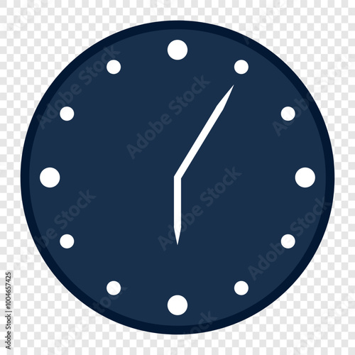 Analog clock flat vector icon. Clock icon in flat style, Business watch. Circle clock icon. Alarm clock ,  Simple illustration isolated on white background. eps10, 19