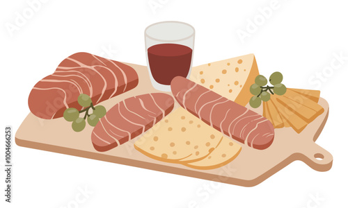 Soppressata and Prosciutto Charcuterie Board with Cheese and Olives