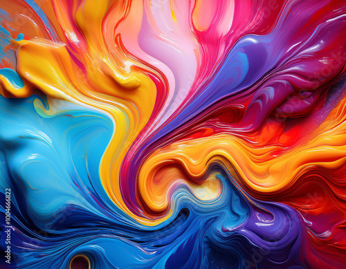 Abstract Colorful Melting Effect