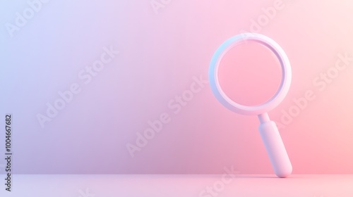 Wallpaper Mural Magnifying glass on pink and blue gradient background, minimal concept Torontodigital.ca