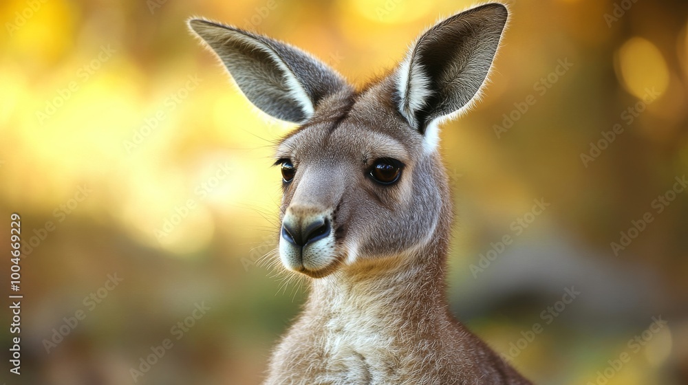 Close-up portrait of kangaroo with blurred Close-up portrait of kangaroo with blurred