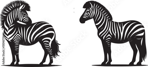 Canvas Print zebra vector silhouette image