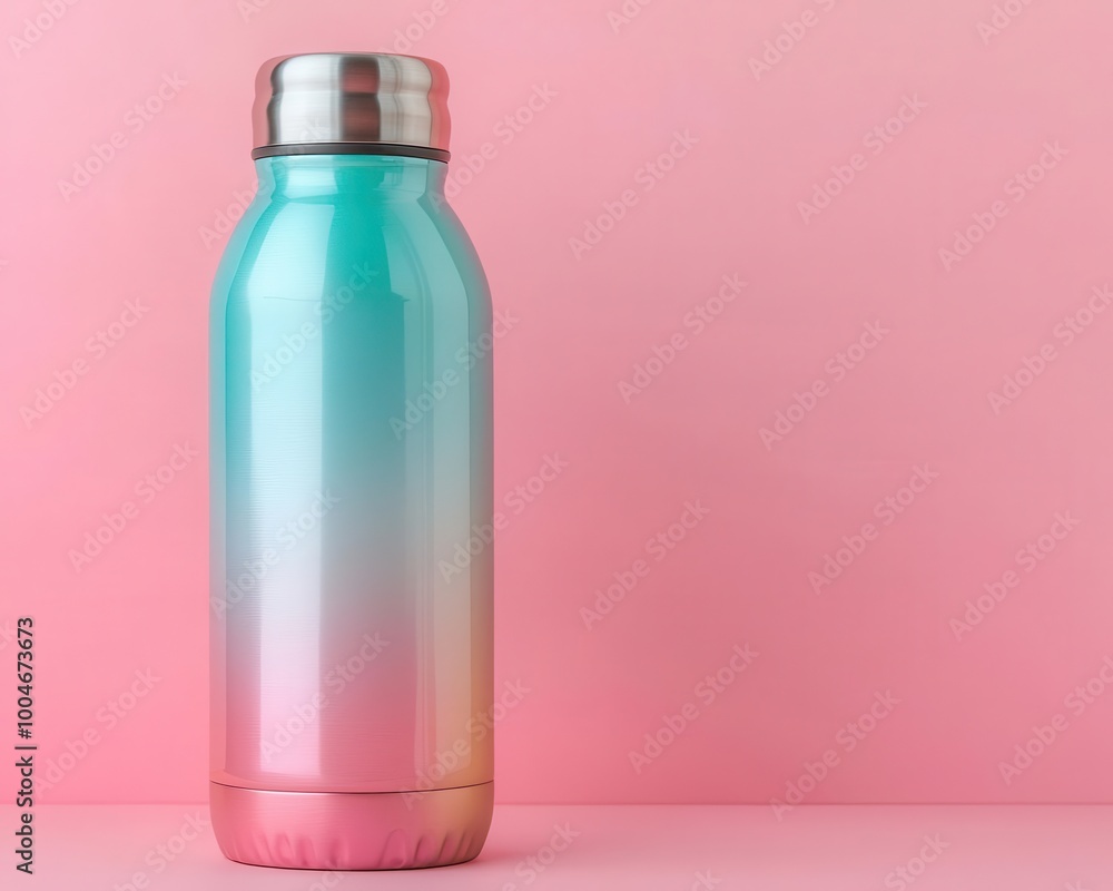 Double-walled water bottle with a modern, sleek gradient design, Gradient water bottle, Stylish, modern, functional Double-walled water bottle with a modern, sleek gradient design, Gradient water bottle, Stylish, modern, functional