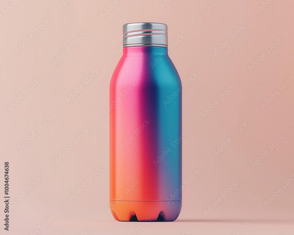 Stainless steel water bottle with a contemporary, gradient color fade for a stylish modern look, Gradient steel water bottle, Modern, chic, durable Stainless steel water bottle with a contemporary, gradient color fade for a stylish modern look, Gradient steel water bottle, Modern, chic, durable