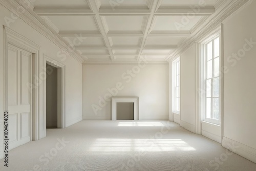 Minimalist Interior Design: Bright and Spacious Room with White Walls and Serene Atmosphere