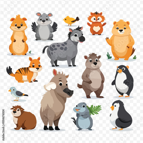 Welcome Famer Animal Clipart Bundle, White Background