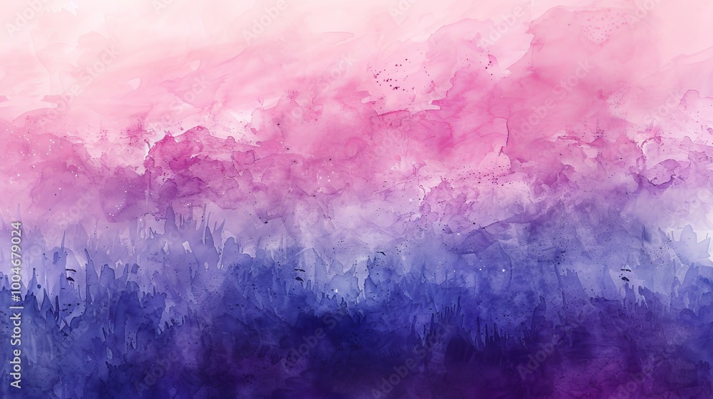 Fototapeta premium Gentle watercolor gradient from blue to purple, calming and soothing
