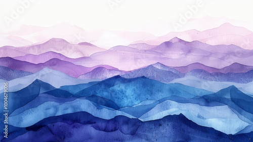 Gentle watercolor gradient from blue to purple, calming and soothing