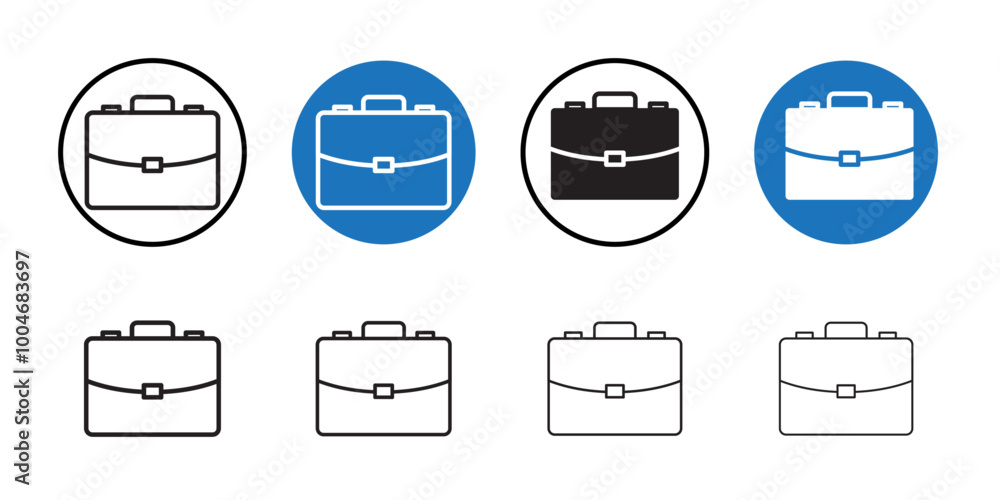Briefcase icon Thin line art collection Briefcase icon Thin line art collection