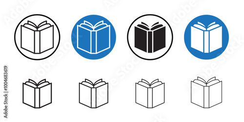 Book icon  Thin line art collection