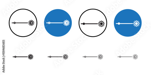 Brightness icon Thin line art collection