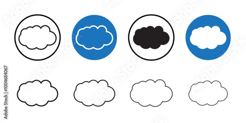 Cloud icon Thin line art collection