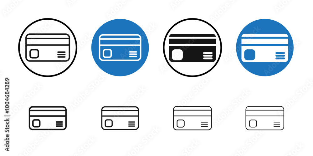 Credit card icon Thin line art collection Credit card icon Thin line art collection
