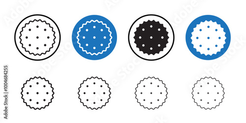 Crackers icon Thin line art collection