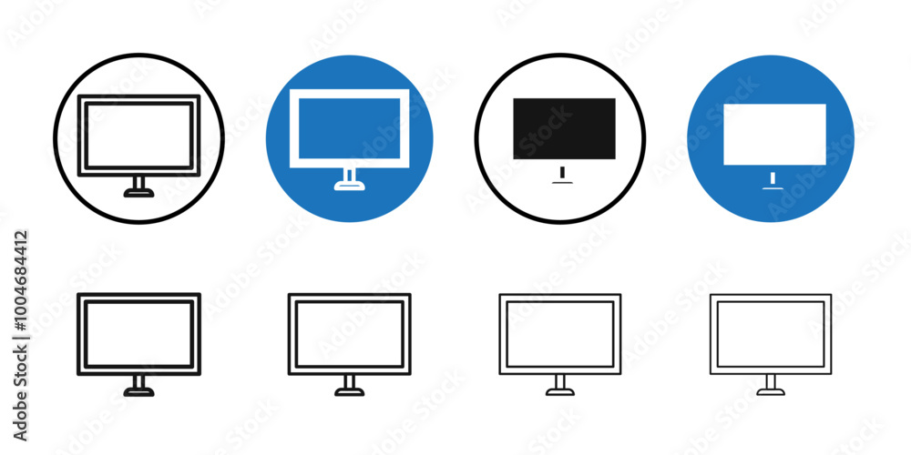 Desktop icon Thin line art collection Desktop icon Thin line art collection
