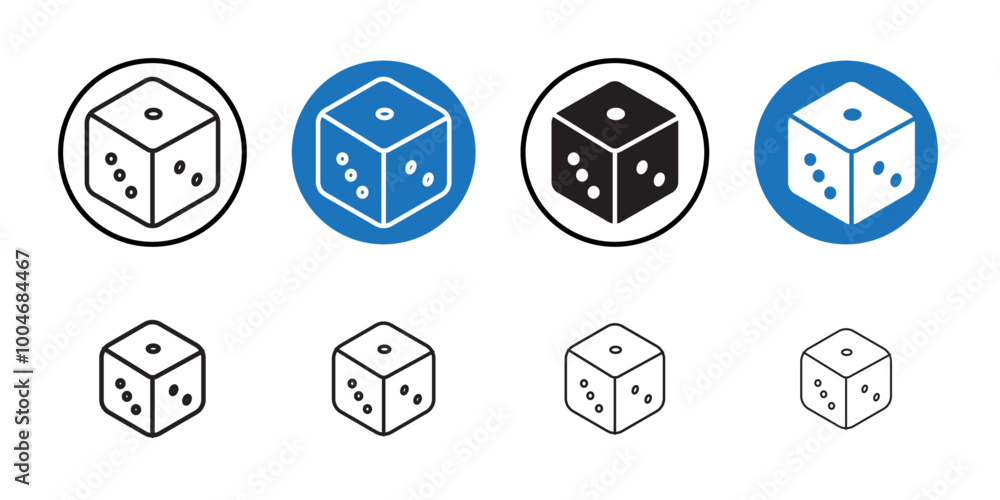 Dice Icon Thin line art collection Dice Icon Thin line art collection